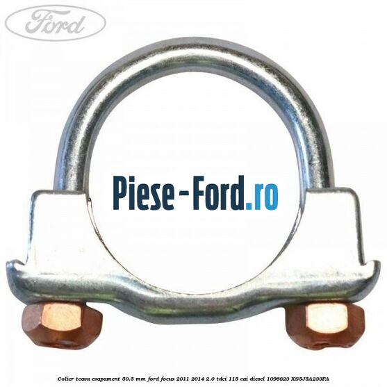 Colier teava esapament 48 mm Ford Focus 2011-2014 2.0 TDCi 115 cai diesel
