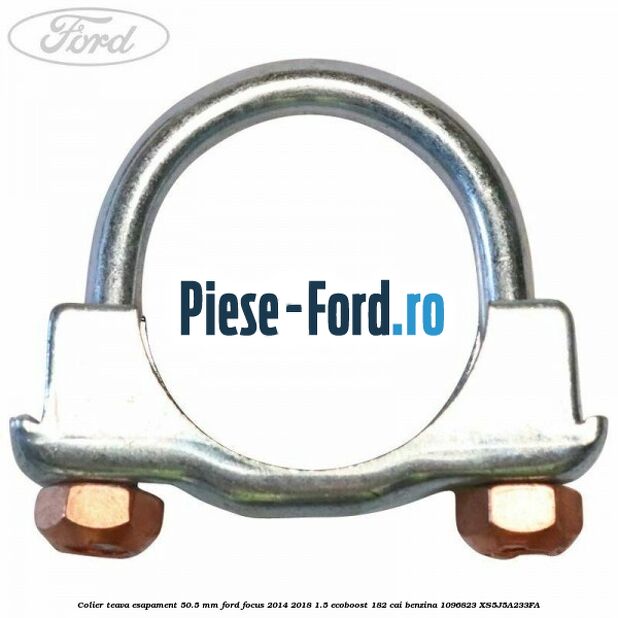 Colier teava esapament 48 mm Ford Focus 2014-2018 1.5 EcoBoost 182 cai benzina