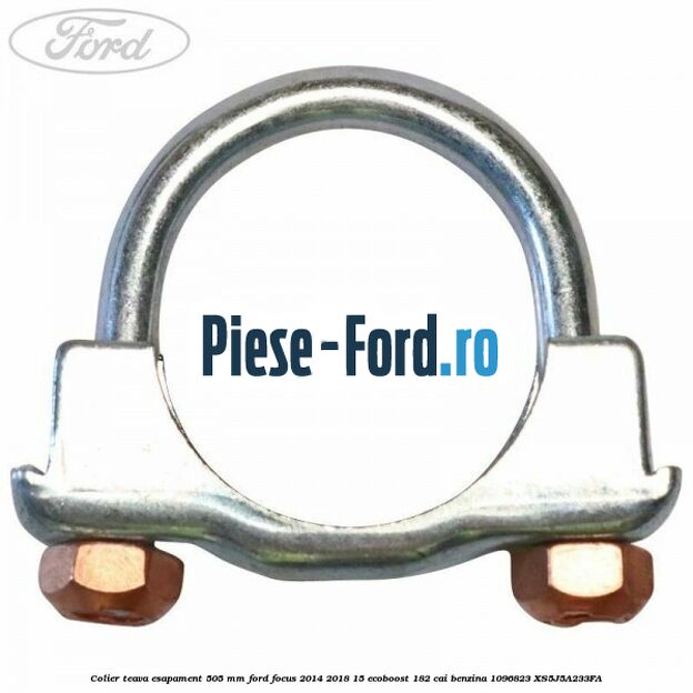 Colier teava esapament 50.5 MM Ford Focus 2014-2018 1.5 EcoBoost 182 cai #0D4C289CF7