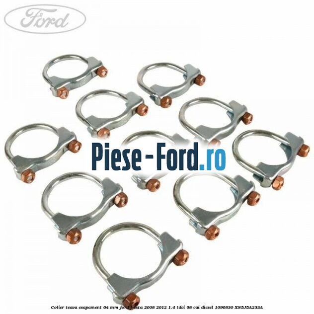 Colier teava esapament 64 MM Ford Fiesta 2008-2012 1.4 TDCi 68 cai diesel #C08861105E