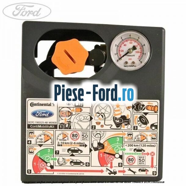 Compresor umflat roti Ford original 15 A Ford Fiesta 2008-2012 1.4 TDCi 68 cai diesel #CA943039EA