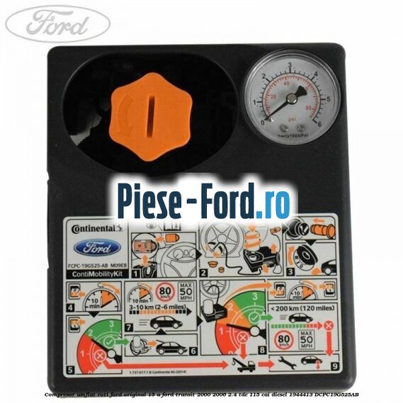Compresor umflat roti Ford original 15 A Ford Transit 2000-2006 2.4 TDE 115 cai diesel #18815D6665