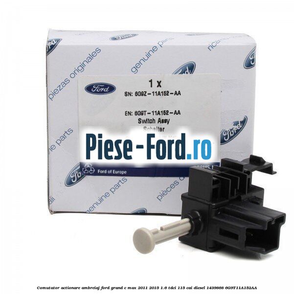 Comutator actionare ambreiaj Ford Grand C-Max 2011-2015 1.6 TDCi 115 cai diesel #2CB765D707