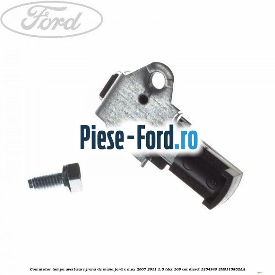 Clips 5 mm push on cablu frana mana Ford C-Max 2007-2011 1.6 TDCi 109 cai diesel