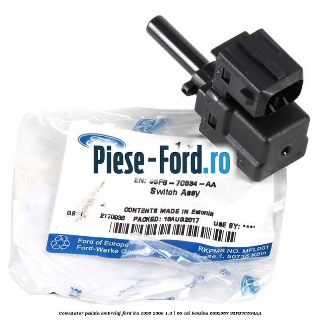 Comutator pedala ambreiaj Ford Ka 1996-2008 1.3 i 60 cai benzina #63208A7FA2