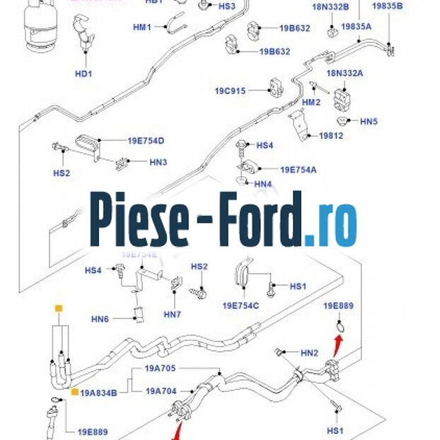 Conducta AC pentru sistem climatizare habitaclu pasager Ford Transit 2006-2014 2.2 TDCi RWD 100 cai diesel #A1E77515A8