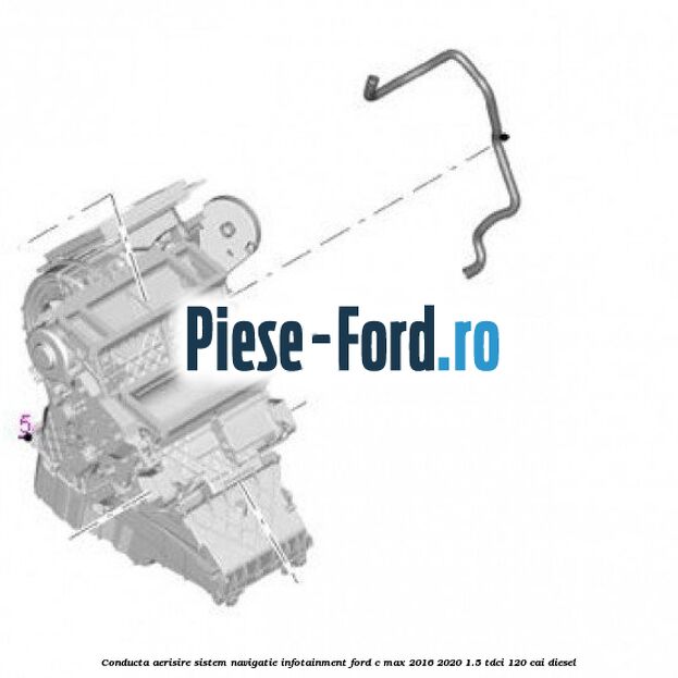 Conducta aerisire sistem navigatie infotainment Ford C-Max 2016-2020 1.5 TDCi 120 cai diesel
