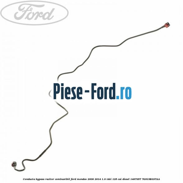 Conducta bypass racitor combustibil Ford Mondeo 2008-2014 1.8 TDCi 125 cai diesel #7282F2D618