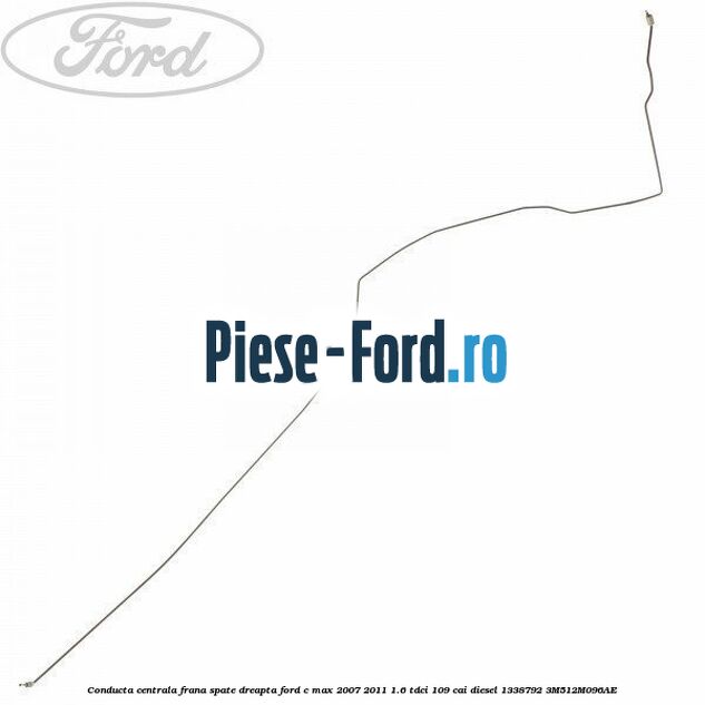 Conducta centrala frana, spate dreapta Ford C-Max 2007-2011 1.6 TDCi 109 cai diesel