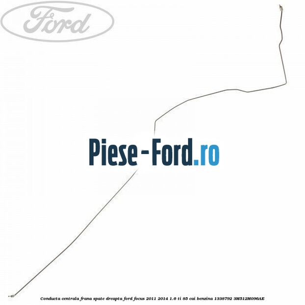 Conducta centrala frana, spate dreapta Ford Focus 2011-2014 1.6 Ti 85 cai benzina