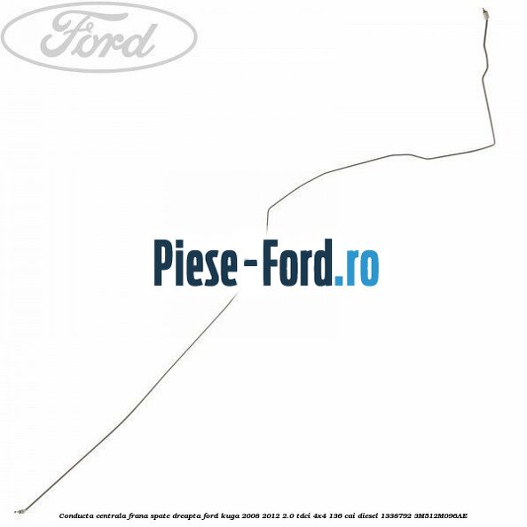 Conducta centrala frana, spate dreapta Ford Kuga 2008-2012 2.0 TDCi 4x4 136 cai diesel