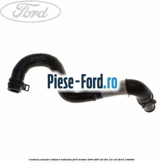 Conducta evacuare radiator habitaclu Ford Mondeo 2000-2007 2.0 TDCi 131 cai #E40303C4A2