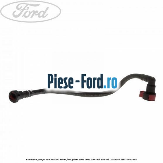 Conducta pompa combustibil retur Ford Focus 2008-2011 2.0 TDCi 110 cai  #A1C7ADCB91