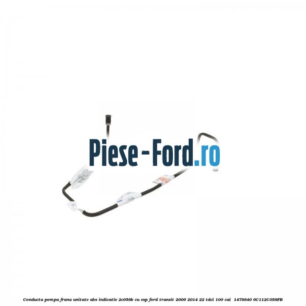 Conducta pompa frana unitate ABS indicativ 2C058B cu ESP Ford Transit 2006-2014 2.2 TDCi 100 cai #FF55691806