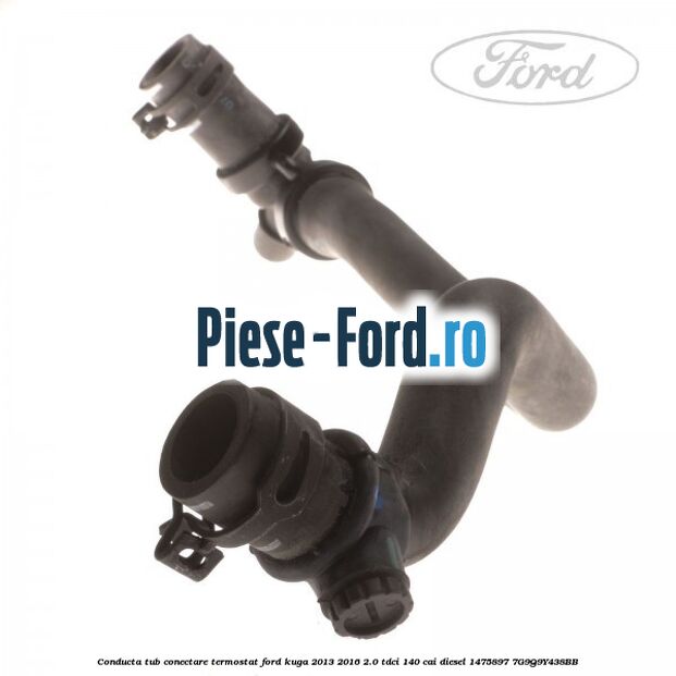 Conducta tub conectare termostat Ford Kuga 2013-2016 2.0 TDCi 140 cai diesel