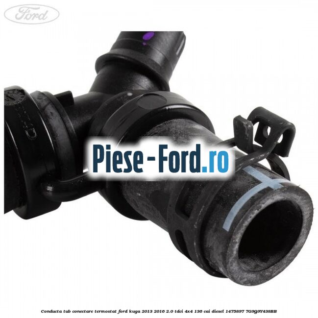 Conducta tub conectare termostat Ford Kuga 2013-2016 2.0 TDCi 4x4 136 cai diesel #1DDA41CDF8