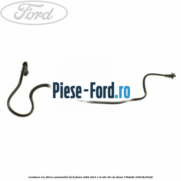 Conducta retur filtru combustibil Ford Fiesta 2008-2012 1.6 TDCi 95 cai diesel