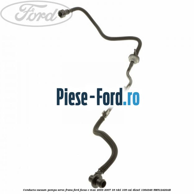 Conducta vacuum pompa servo-frana Ford Focus C-Max 2003-2007 1.6 TDCi 109 cai #19C0DAA8FE