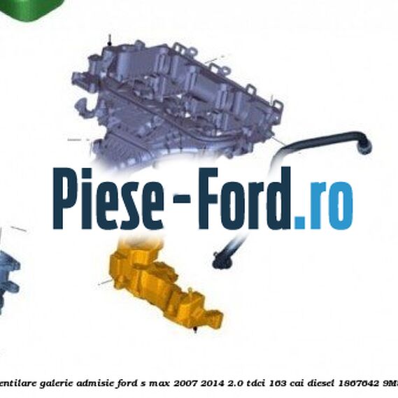 Conducta ventilare galerie admisie Ford S-Max 2007-2014 2.0 TDCi 163 cai diesel