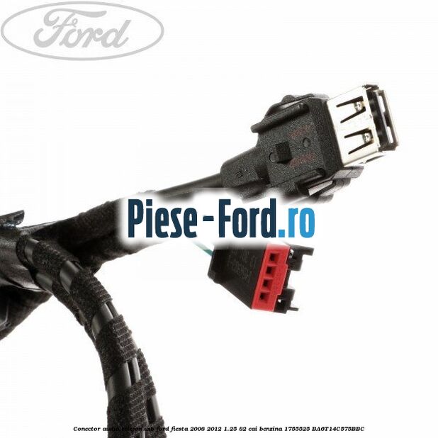Conector audio iPod Ford Fiesta 2008-2012 1.25 82 cai benzina