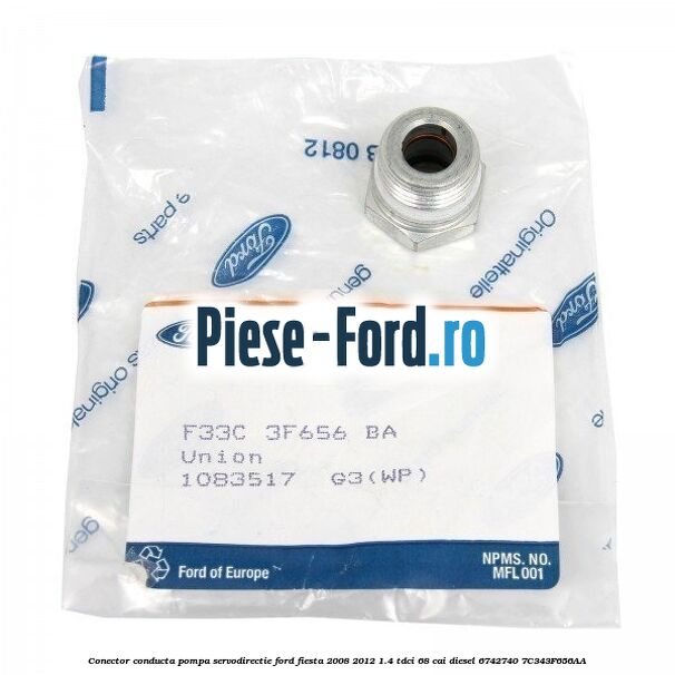 Conector conducta pompa servodirectie Ford Fiesta 2008-2012 1.4 TDCi 68 cai diesel #6EA0DEB49A