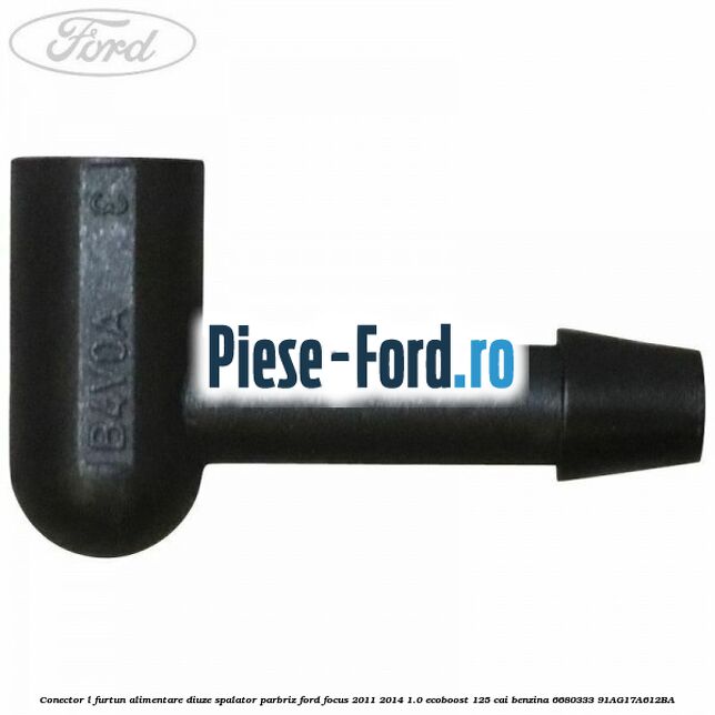 Conector L furtun alimentare diuze spalator parbriz Ford Focus 2011-2014 1.0 EcoBoost 125 cai benzina #7A56DA4759
