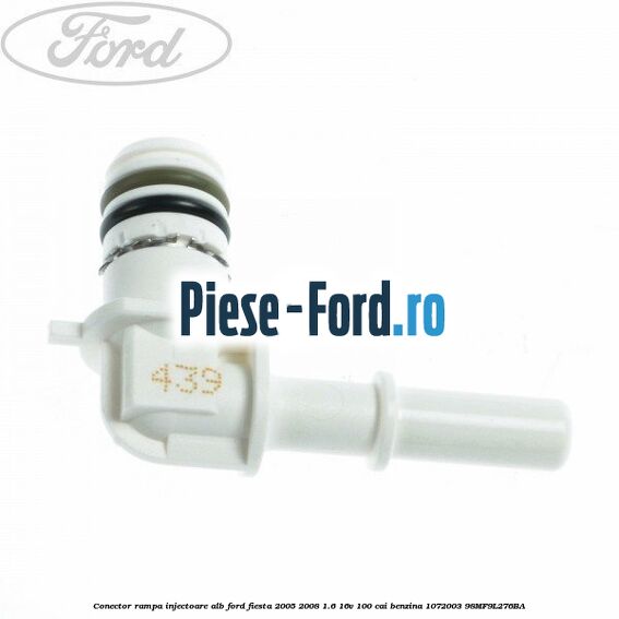 Conector rampa injectoare, alb Ford Fiesta 2005-2008 1.6 16V 100 cai benzina