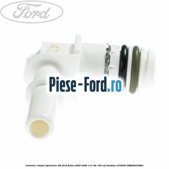 Conector rampa injectoare, alb Ford Fiesta 2005-2008 1.6 16V 100 cai benzina