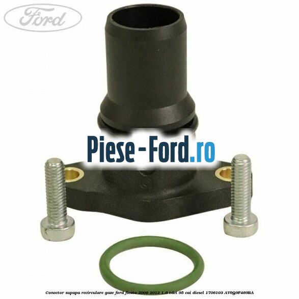 Conector supapa recirculare gaze Ford Fiesta 2008-2012 1.6 TDCi 95 cai diesel