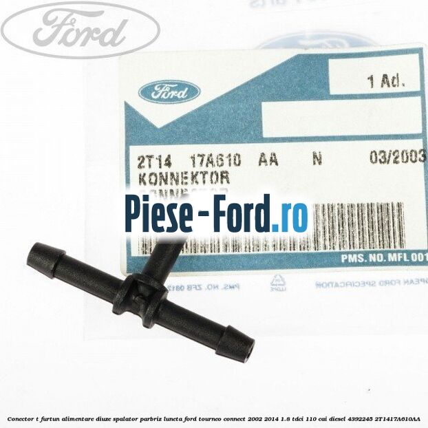 Clips prindere furtun spalator luneta Ford Tourneo Connect 2002-2014 1.8 TDCi 110 cai diesel