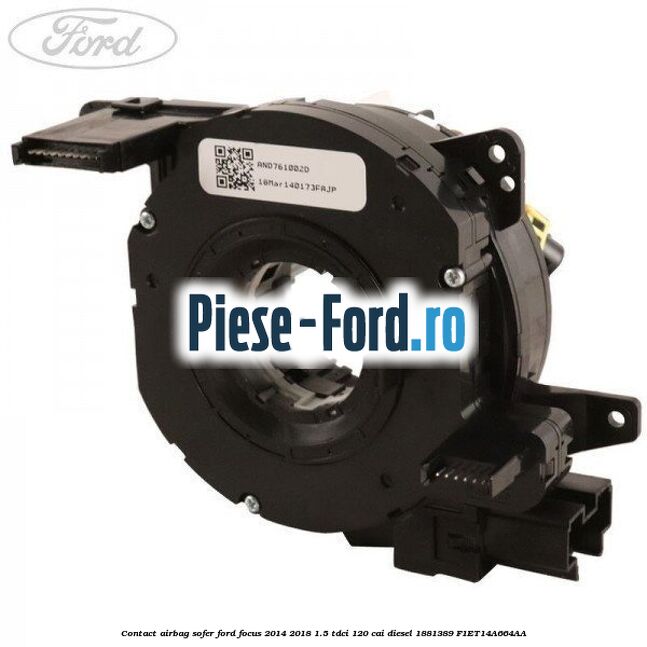 Comutator dezactivare airbag pasager Ford Focus 2014-2018 1.5 TDCi 120 cai diesel