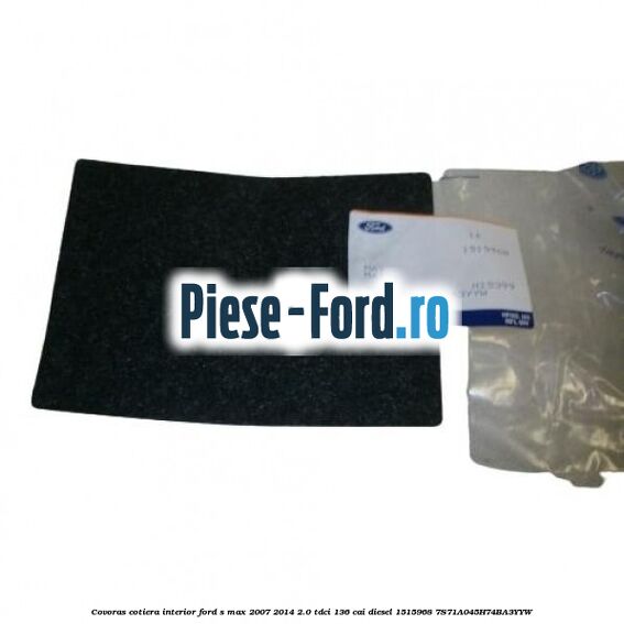 Carcasa scrumiera consola spate culoare ebony Ford S-Max 2007-2014 2.0 TDCi 136 cai diesel
