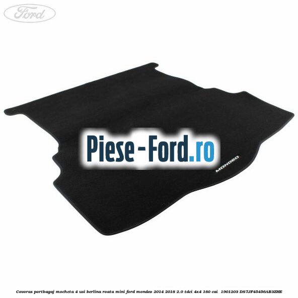 Covoras portbagaj mocheta 4 usi berlina roata mini Ford Mondeo 2014-2018 2.0 TDCi 4x4 180 cai  #E584900AF2