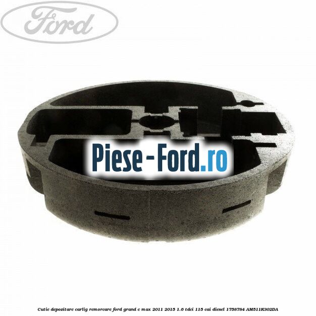 Cutie depozitare carlig remorcare Ford Grand C-Max 2011-2015 1.6 TDCi 115 cai diesel