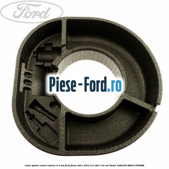 Cutie spatiu roata rezerva 4/5 usi Ford Focus 2011-2014 2.0 TDCi 115 cai diesel