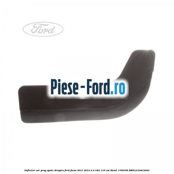 Deflector aer prag spate dreapta Ford Focus 2011-2014 2.0 TDCi 115 cai diesel