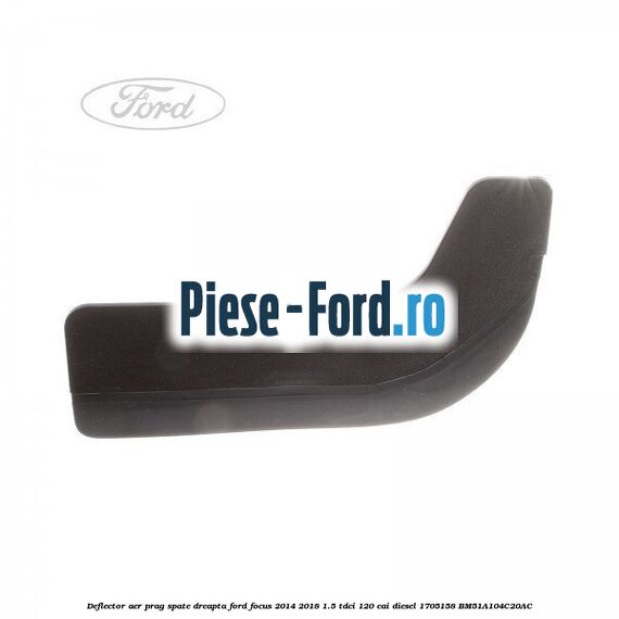 Deflector aer prag spate dreapta Ford Focus 2014-2018 1.5 TDCi 120 cai diesel
