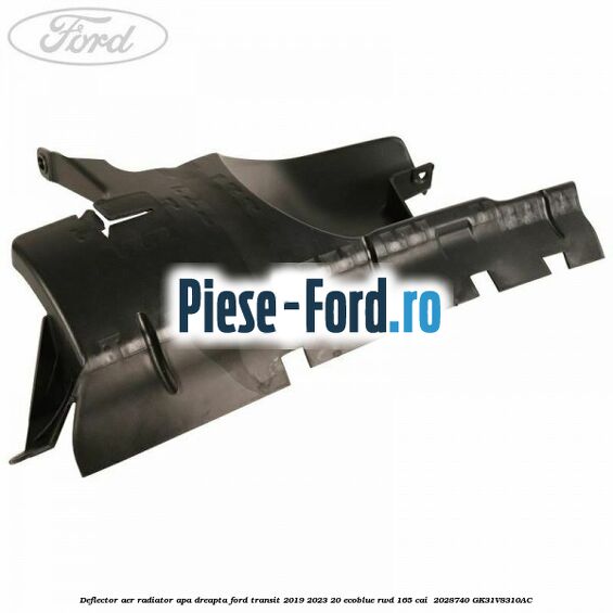 Deflector aer radiator apa dreapta Ford Transit 2019-2023 2.0 EcoBlue RWD 165 cai #AB4BB51396
