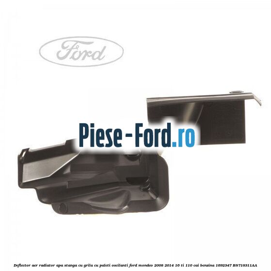 Deflector aer radiator apa stanga cu grila cu paleti oscilanti Ford Mondeo 2008-2014 1.6 Ti 110 cai #1A42E43DE9