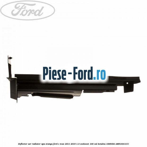 Deflector aer radiator apa stanga Ford C-Max 2011-2015 1.0 EcoBoost 100 cai benzina