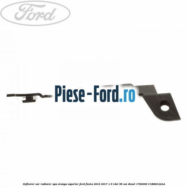Deflector aer radiator apa stanga superior Ford Fiesta 2013-2017 1.5 TDCi 95 cai diesel