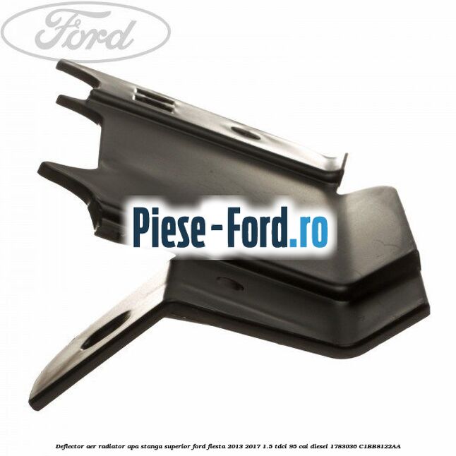 Deflector aer radiator apa stanga superior Ford Fiesta 2013-2017 1.5 TDCi 95 cai diesel