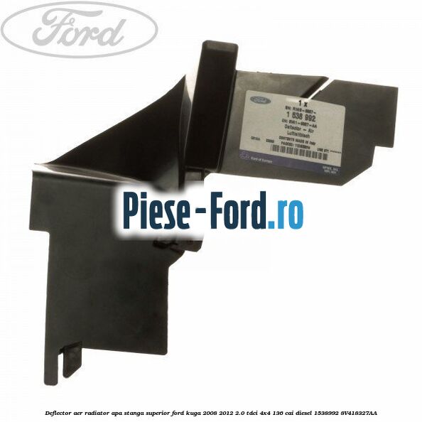 Deflector aer radiator apa stanga superior Ford Kuga 2008-2012 2.0 TDCi 4x4 136 cai diesel
