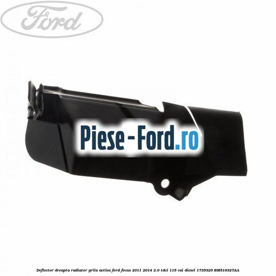 Deflector dreapta radiator grila activa Ford Focus 2011-2014 2.0 TDCi 115 cai diesel