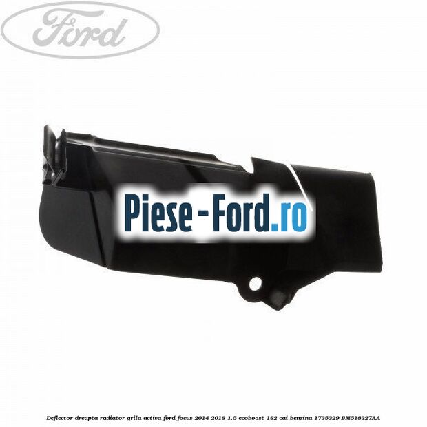 Deflector aer, pentru grila cu inchidere automata Ford Focus 2014-2018 1.5 EcoBoost 182 cai benzina