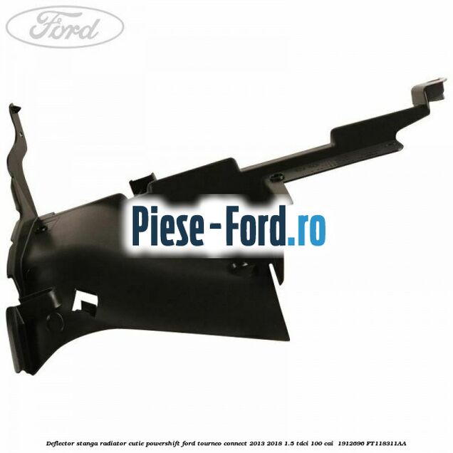 Deflector stanga radiator, cutie Powershift Ford Tourneo Connect 2013-2018 1.5 TDCi 100 cai  #9B7662F4AE