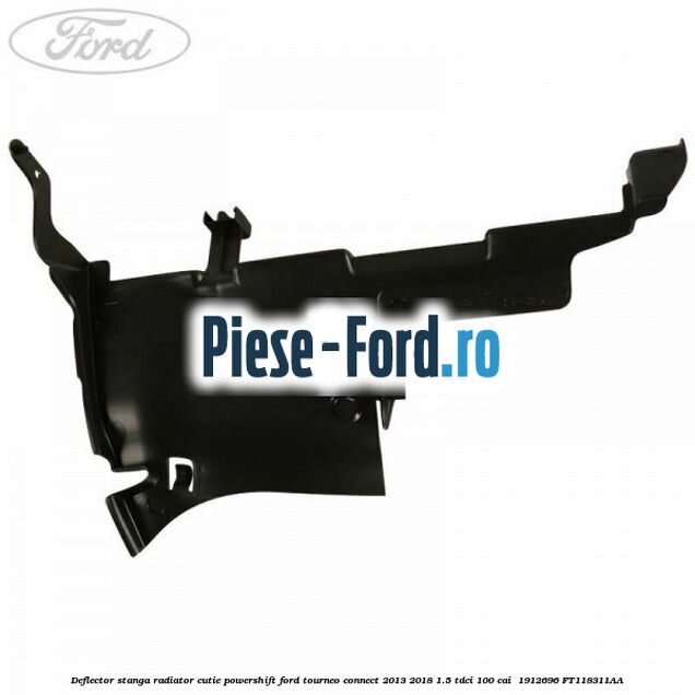 Deflector stanga radiator, cutie Powershift Ford Tourneo Connect 2013-2018 1.5 TDCi 100 cai  #9B7662F4AE