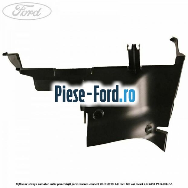 Deflector stanga radiator, cutie Powershift Ford Tourneo Connect 2013-2018 1.5 TDCi 100 cai diesel #9B7662F4AE