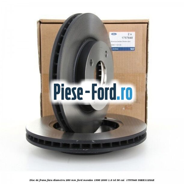 Disc de frana fata diametru 260 mm Ford Mondeo 1996-2000 1.8 TD 90 cai  #EB336D3B66