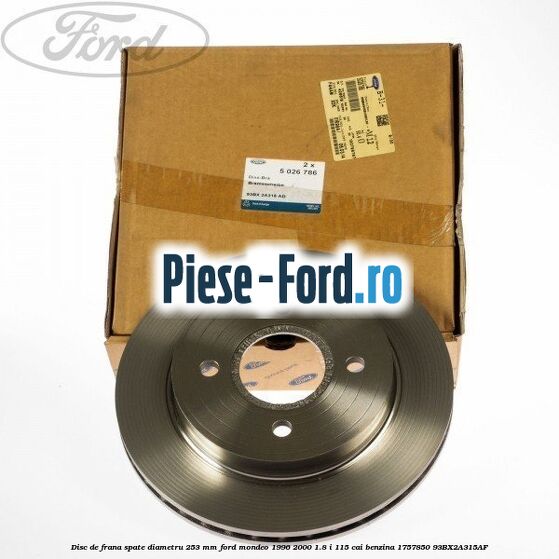 Disc de frana spate diametru 253 mm Ford Mondeo 1996-2000 1.8 i 115 cai benzina